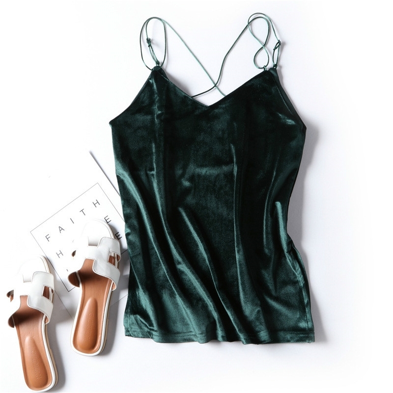 Causal Velvet Camis Top Backless Spaghetti Strap Crop V Neck Off The Shoulder Summer Street Style Sexy Women Camisoles 210603, Black
Causal Velvet Camis Top Backless Spaghetti Strap Crop V Neck Off The Shoulder Summer Street Style Sexy Women Camisoles 210603, Black
