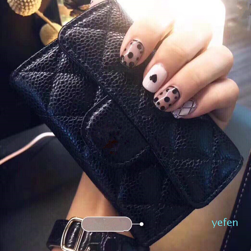 Fashion Hot Designer Lady Black Classic Caviar Leather Quilted Wallet Small Coin Purse Women Clutch with Box, Red;black
Fashion Hot Designer Lady Black Classic Caviar Leather Quilted Wallet Small Coin Purse Women Clutch with Box, Red;black
