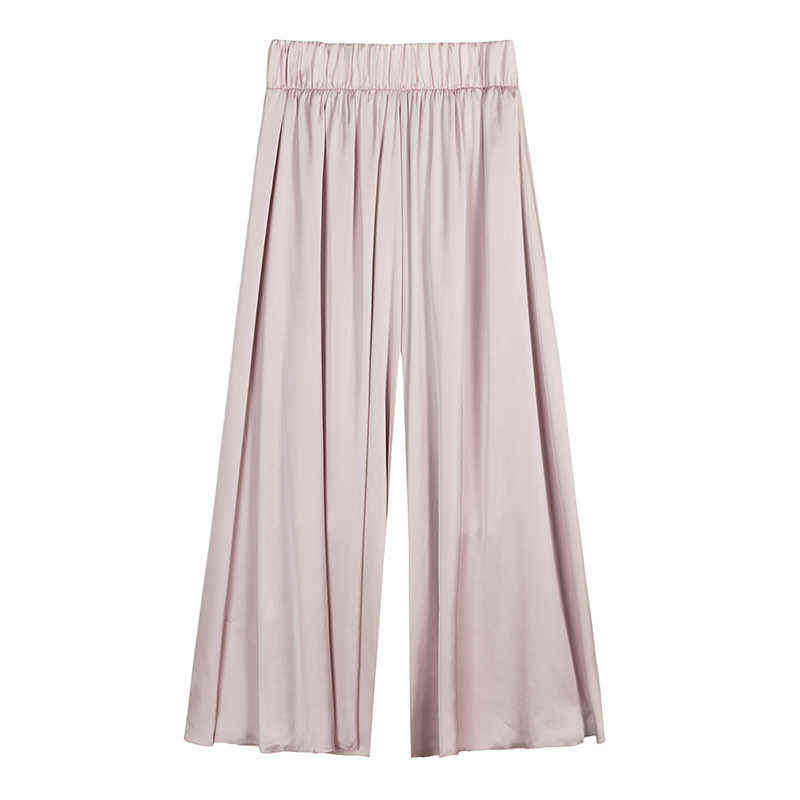 Spring Summer Women Wide Leg Pants Skirts Casual High Waist Pantalones Korean Style Elegant Fashion Loose Trouser Clothing Mujer 211115