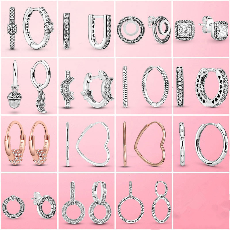 Real 925 Sterling Silver Daisy Pave Moon & Star Earring Round Hoop Stud Earrings For Women Jewelry Gift
Real 925 Sterling Silver Daisy Pave Moon & Star Earring Round Hoop Stud Earrings For Women Jewelry Gift