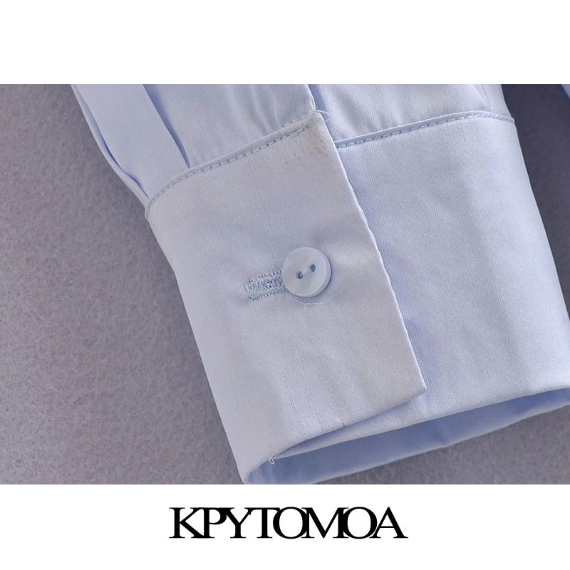 Women Fashion Loose Soft Touch Side Slit Blouses Long Sleeve Button-up Female Shirts Blusas Chic Tops 210420