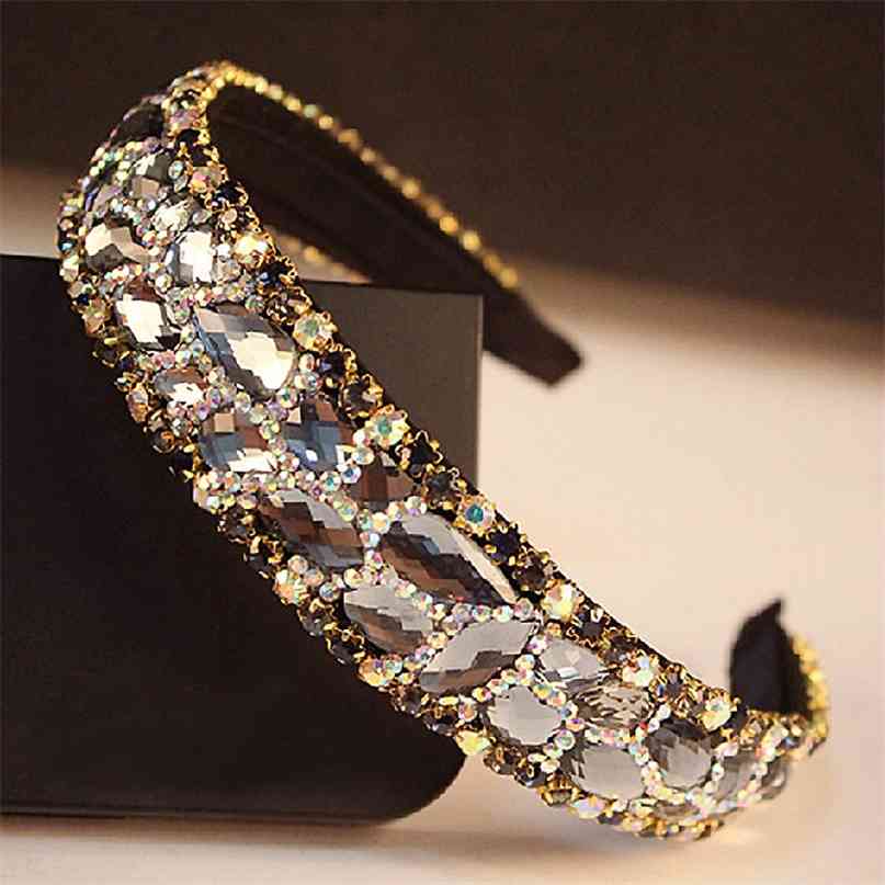 Korean Fashion Luxury Sparkly Gray Crystal Bridal Hairband Stone Wedding Headband For Women Hair Accessories Jewelry 210707
Korean Fashion Luxury Sparkly Gray Crystal Bridal Hairband Stone Wedding Headband For Women Hair Accessories Jewelry 210707