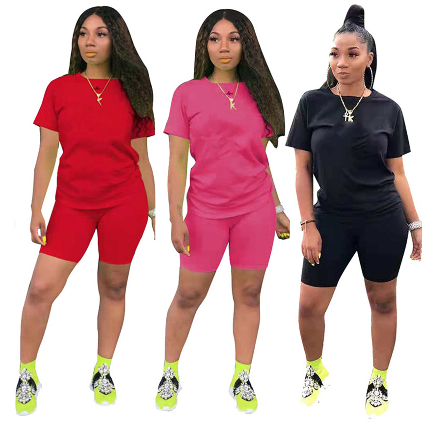 Plus size 2XL Women casual Two piece sets sport Tracksuits solid color outfits sports jogger suit Short sleeve t shirt+mini shorts 5108, Mix color
Plus size 2XL Women casual Two piece sets sport Tracksuits solid color outfits sports jogger suit Short sleeve t shirt+mini shorts 5108, Mix color