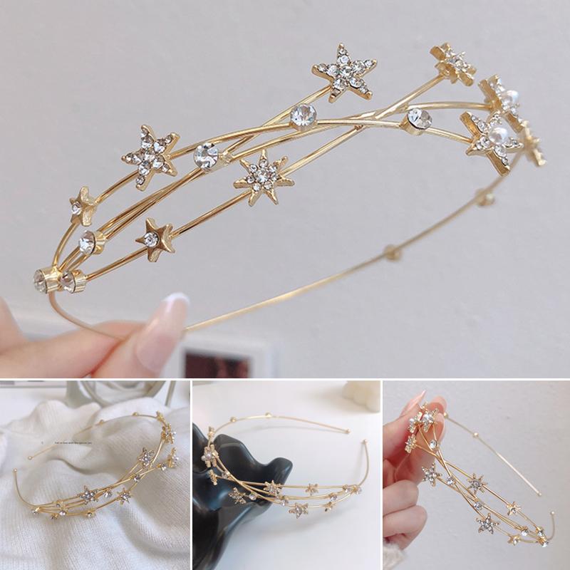 Hair Clips & Barrettes Star Headband Beautiful Hoop Bride Headpiece Accessories For Women Girls ML, Golden;silver
Hair Clips & Barrettes Star Headband Beautiful Hoop Bride Headpiece Accessories For Women Girls ML, Golden;silver