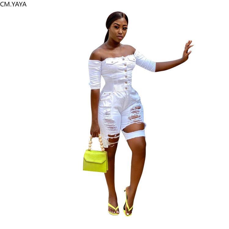 2021 Summer Women Playsuits Jumpsuits Slash Neck Denim Street Rompers Sexy Night Club Party Bandage One Piece Outfits GL5138, White
2021 Summer Women Playsuits Jumpsuits Slash Neck Denim Street Rompers Sexy Night Club Party Bandage One Piece Outfits GL5138, White