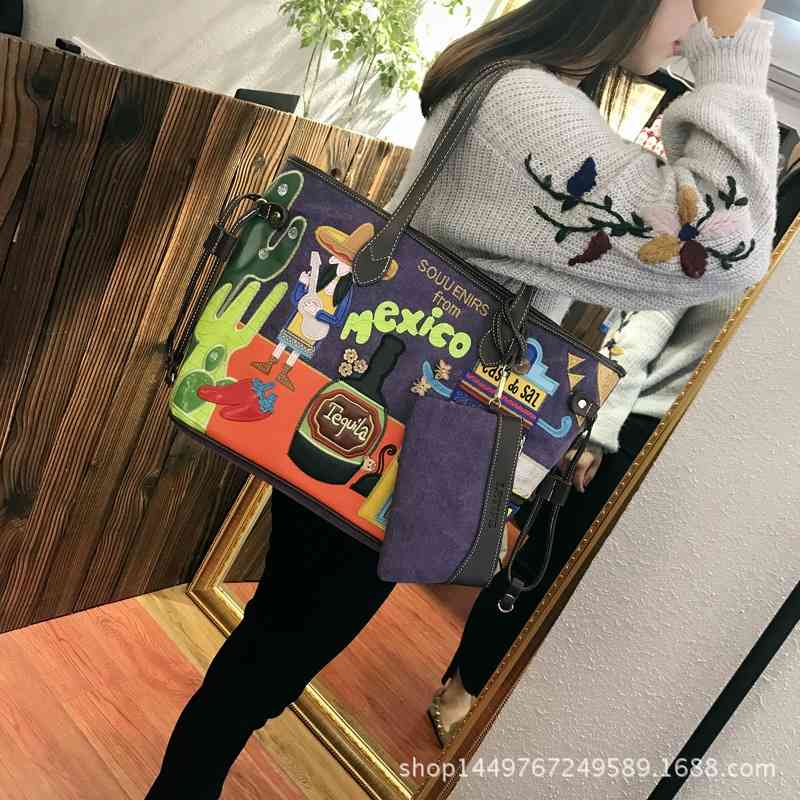 2021 new women's bag simple large capacity Canvas Tote fashion creative embroidery Single Shoulder Bag Fashion, Purple
2021 new women's bag simple large capacity Canvas Tote fashion creative embroidery Single Shoulder Bag Fashion, Purple