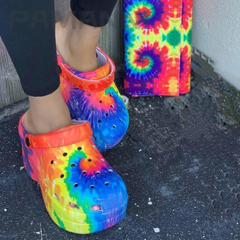 Dress Shoes Pamanni Tie-dye Serpentine Small Hole Women Wedge Slippers Cute Clogs Platform Summer Ladies Casual, Baowen
Dress Shoes Pamanni Tie-dye Serpentine Small Hole Women Wedge Slippers Cute Clogs Platform Summer Ladies Casual, Baowen