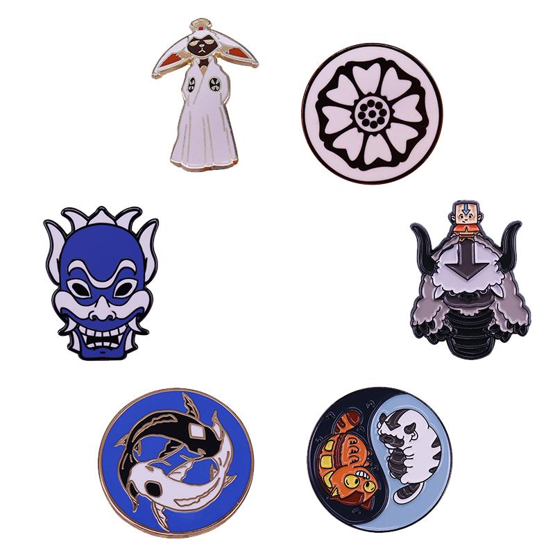Pins, Brooches Avatar The Last Airbender Badge Tui And La Aang Enamel Pin Cartoon Mashup Brooch