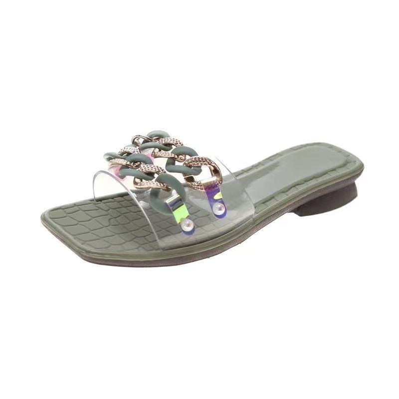 Luxury goods of high quality outside chain slippers to wear in the summer fashion design classic odor-proof low heel sandals, Black
Luxury goods of high quality outside chain slippers to wear in the summer fashion design classic odor-proof low heel sandals, Black