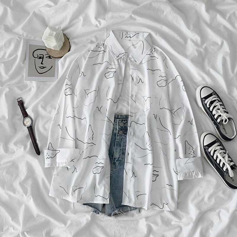 Women's Blouses & Shirts EBAIHUI White Printed Streetwear 2021 Women Chic All Match Long Sleeves Spring Autumn Office Lady Blouse Top
Women's Blouses & Shirts EBAIHUI White Printed Streetwear 2021 Women Chic All Match Long Sleeves Spring Autumn Office Lady Blouse Top