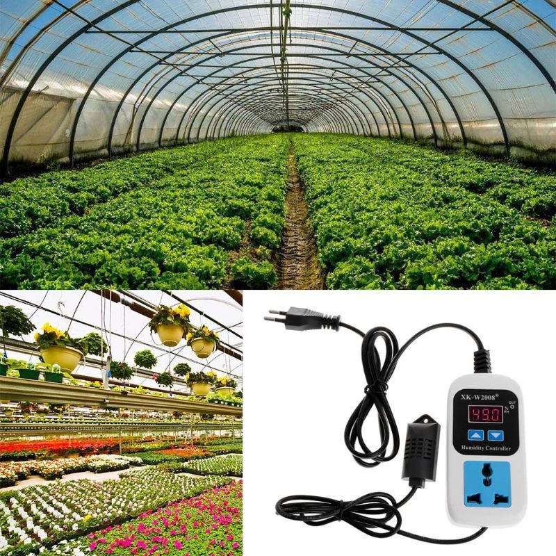 Humidity Controller Outlet 110V 220V 10A Direct Output Hygrometer Humidity Switch Socket 0 ~99% Rh 83XA