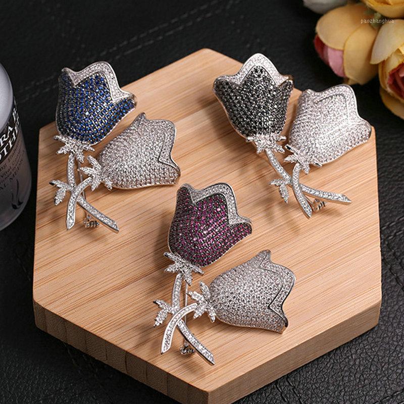 1pc Rose Shaped Brooches Luxury Full-jewelled CZ Fashion Jewelry Clothes Accessories For Gift 3 Color Pins,, Gray
1pc Rose Shaped Brooches Luxury Full-jewelled CZ Fashion Jewelry Clothes Accessories For Gift 3 Color Pins,, Gray