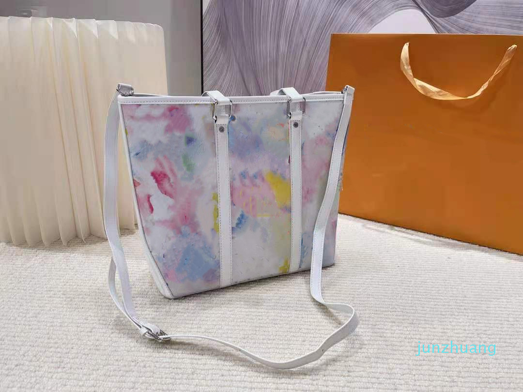 Designer- Female Shopping Bag Watercolor White Leather Handbags Shoulder Inclined Girls Beach Messenger Bags Woman Purses
Designer- Female Shopping Bag Watercolor White Leather Handbags Shoulder Inclined Girls Beach Messenger Bags Woman Purses