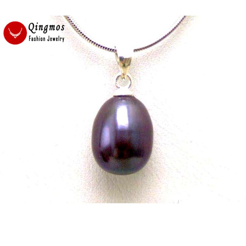 Pendant Necklaces Qingmos 7-9MM Natural Pearl Necklace For Women With Black Drop & Silver Plated 17" Chain Chokers Jewelry N5300
Pendant Necklaces Qingmos 7-9MM Natural Pearl Necklace For Women With Black Drop & Silver Plated 17" Chain Chokers Jewelry N5300