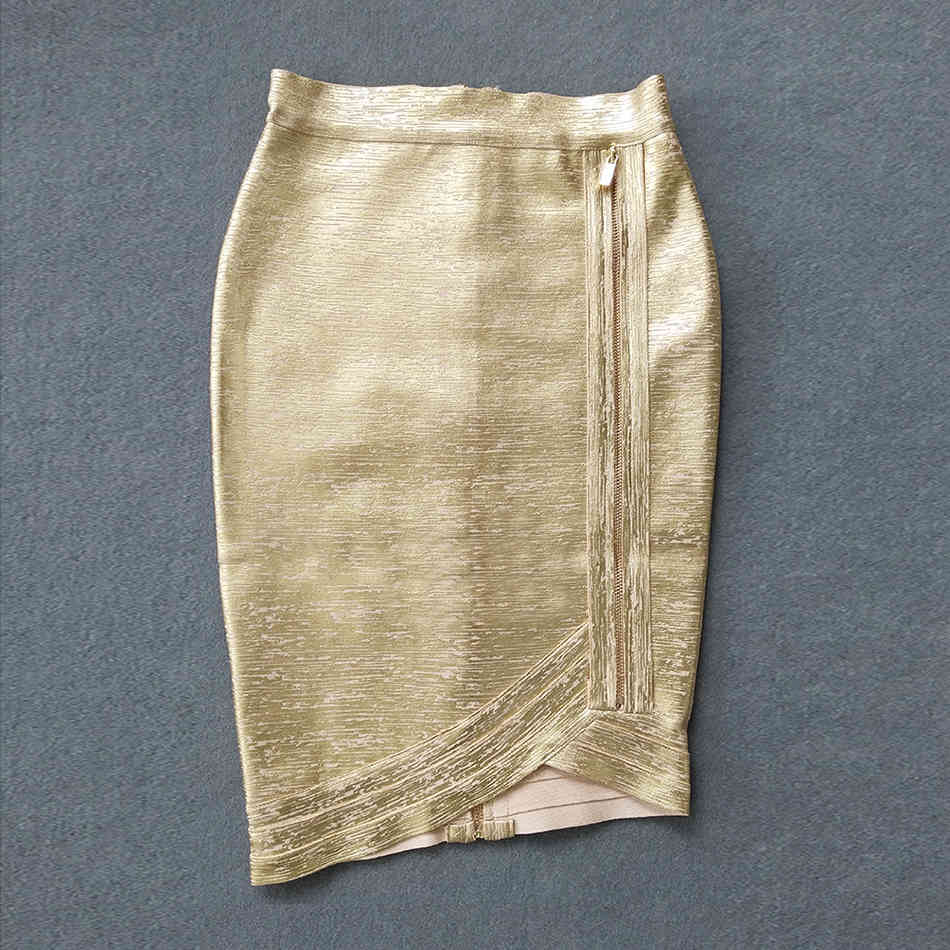 elegant bandage ladies skirt asymmetric bodycon sexy celebrity fashion trend party club pencil 210524