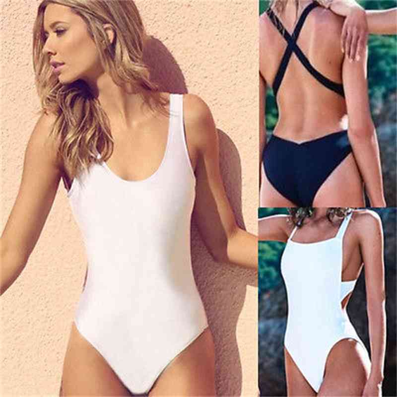 Women' Swimwear Red Black cross back bodysuit Monokini Sexy one piece swimsuit Backless Bathing swimming suit for women, White
Women' Swimwear Red Black cross back bodysuit Monokini Sexy one piece swimsuit Backless Bathing swimming suit for women, White