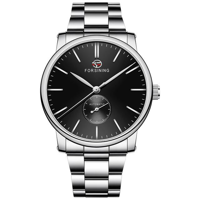Wristwatches FORSINING Fashion Stainless Steel Strap Automatic Mechanical Watch Brand Men's 4 Hands Clock Waterproof, Black gold
Wristwatches FORSINING Fashion Stainless Steel Strap Automatic Mechanical Watch Brand Men's 4 Hands Clock Waterproof, Black gold