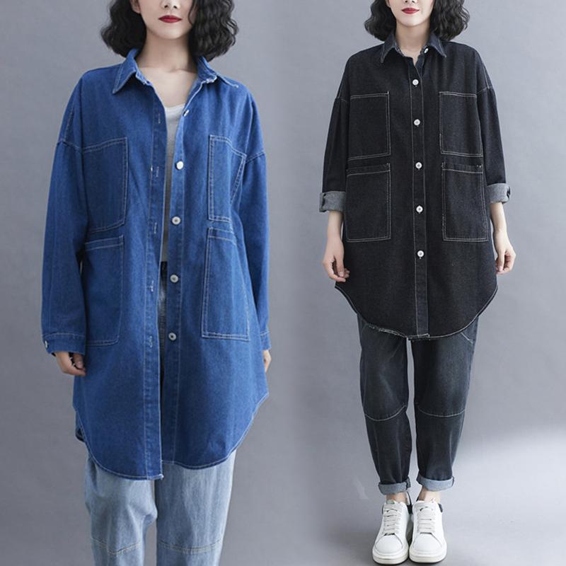Women's Trench Coats Washed Denim Coat Plus Size Windbreaker Long-Sleeve Lapel Buttoned Large Pockets Stitching Mid-Length Cardigan Outerwea, Tan;black
Women's Trench Coats Washed Denim Coat Plus Size Windbreaker Long-Sleeve Lapel Buttoned Large Pockets Stitching Mid-Length Cardigan Outerwea, Tan;black