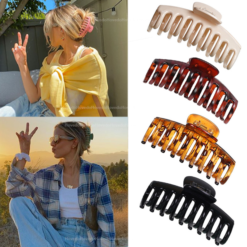 Simple Style Hair Claws Solid Color Hair Clips Hairpins Claw Clip Barrette Headwear for Women Girls Ponytail Hair Accessories, Golden;silver
Simple Style Hair Claws Solid Color Hair Clips Hairpins Claw Clip Barrette Headwear for Women Girls Ponytail Hair Accessories, Golden;silver
