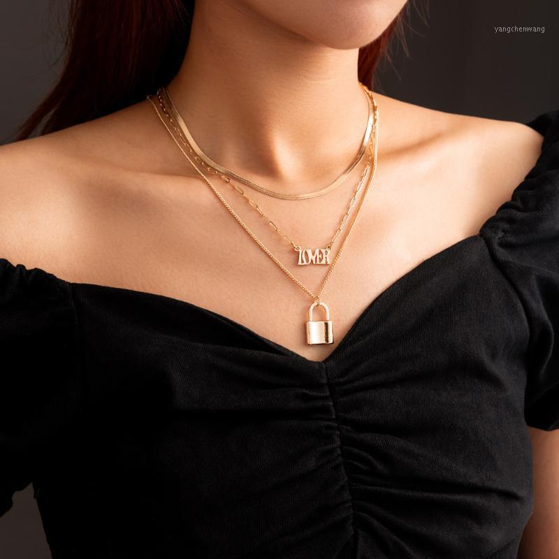 Chains 5Sets/lot Wholesale Personality Retro Geometric Lock Necklace Sweater Chain Letter LOVER Necklaces Jewelry For Women In Bulk 
Chains 5Sets/lot Wholesale Personality Retro Geometric Lock Necklace Sweater Chain Letter LOVER Necklaces Jewelry For Women In Bulk