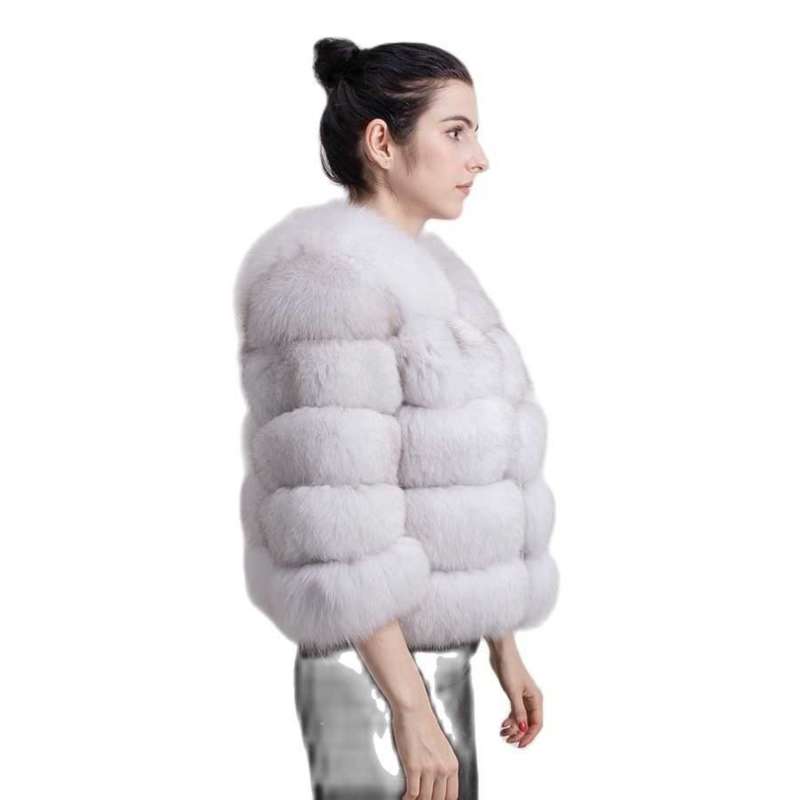 QIUCHEN PJ1801 arrival women winter real fur coat thick jacket 210928
