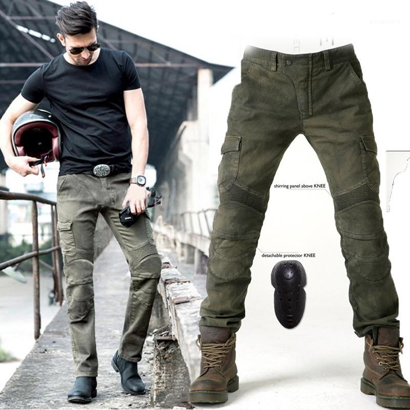 

Army Green Uglybros MOTORPOOL UBS06 Jeans Men's Motorcycle Pants Protection Equipment Moto Racing