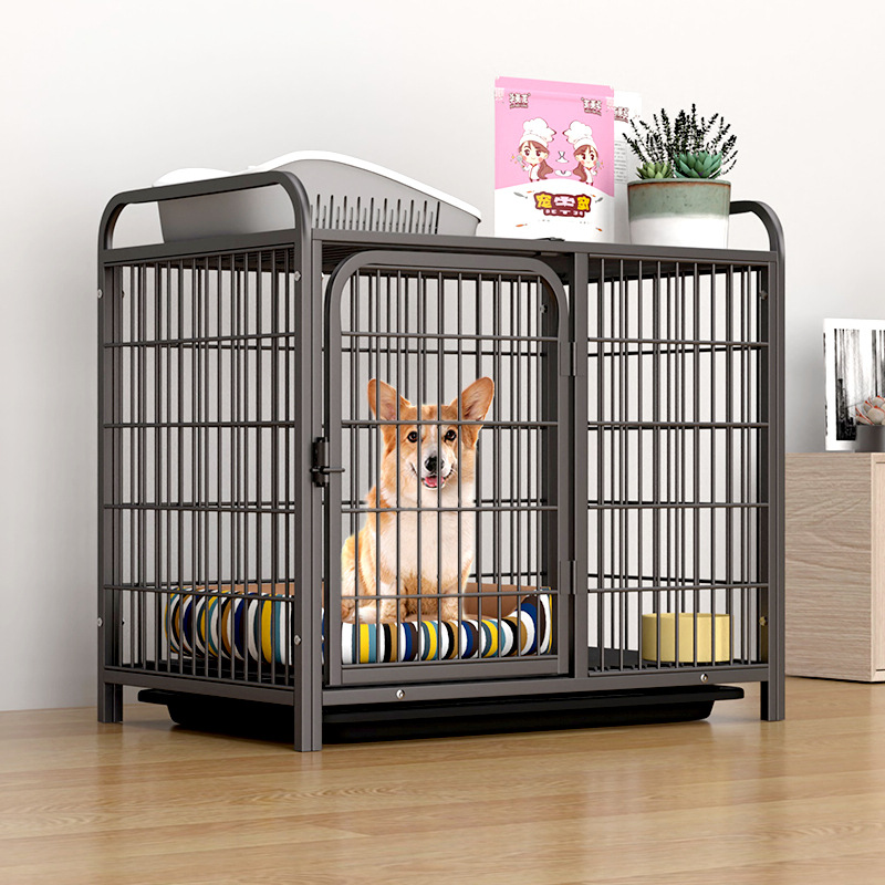 Bold Full Square Tube Dog Cage Large Iron Small Pet Fence Kennel(The logistics price Pls Contact us)