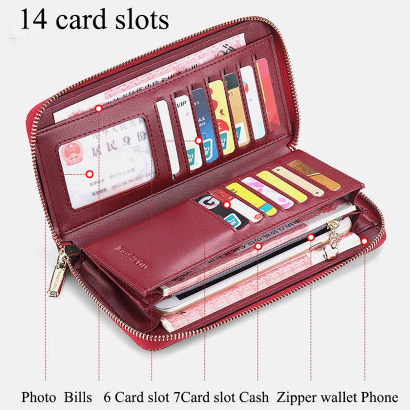 Wallets Fashion Long Clutch Zipper Wallet Ladies Genuine Leather Women's Business Holder Bag Purse Female, Black
Wallets Fashion Long Clutch Zipper Wallet Ladies Genuine Leather Women's Business Holder Bag Purse Female, Black