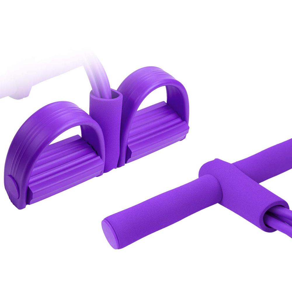 Multifunction Pedal Resistance Band Multifunctional Fitness Equipment Home Abdomen Pull Rope Sit-ups 4 Tube Thick Yoga Rope