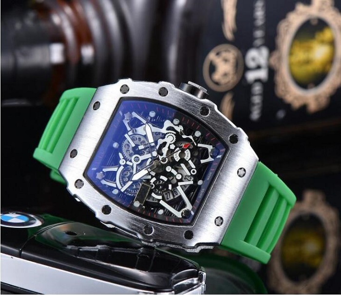 Mens montre de luxe automatic flowers skeleton watches classic men's Day-Date watch stopwatch Rubber Silicone wristwatches waterproof t, Slivery;brown
Mens montre de luxe automatic flowers skeleton watches classic men's Day-Date watch stopwatch Rubber Silicone wristwatches waterproof t, Slivery;brown