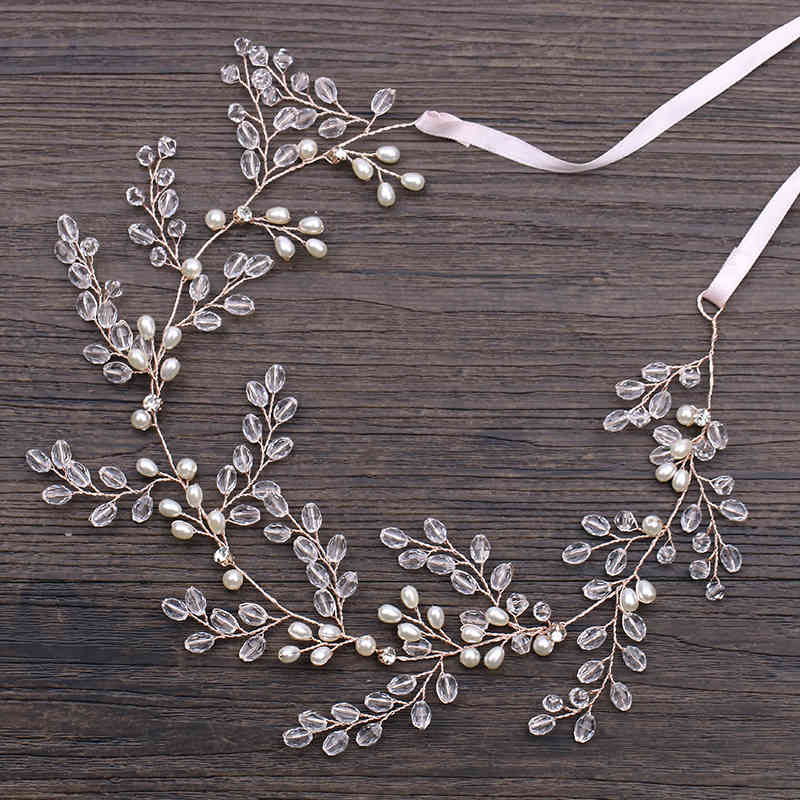 Wedding Hair Jewelry Accessories Tuan Ming Headdress Selling Rose Gold Crystal Band Dress Bride