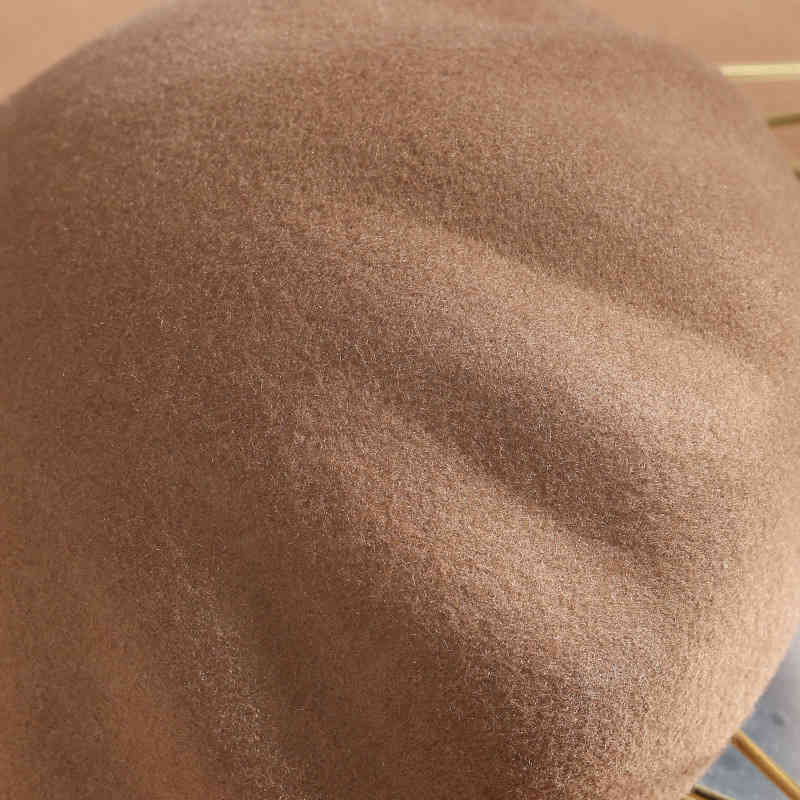 Buta Autumn Winter Beret Women's British Wool Felt Hat Fashion Nail Bead Elegant Top Pt1050