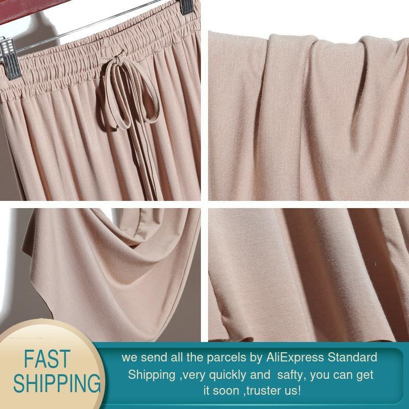 High Waisted Wide Leg Pants for Women Spring Loose Casual Harem Elastic Waist Ankle Length Straight Female 210428