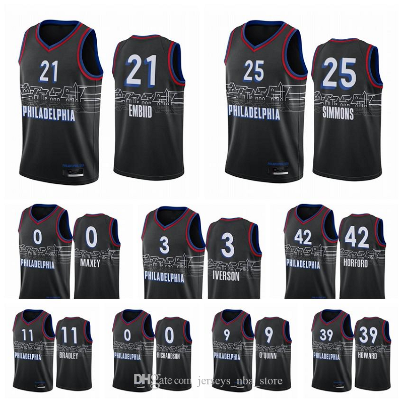 Men Philadelphia 76ers Ben Simmons Joel Embiid Allen Iverson Tyrese Maxey Dwight Howard Black City Basketball Jersey New Uniform, Black;red
Men Philadelphia 76ers Ben Simmons Joel Embiid Allen Iverson Tyrese Maxey Dwight Howard Black City Basketball Jersey New Uniform, Black;red