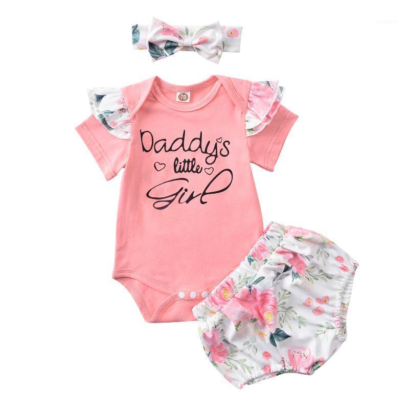 Little Baby Girls 3Pcs Summer Outfits, Ruffle Short Sleeve Letter Print Romper + Floral Bloomers Headband Set Clothing Sets, White
Little Baby Girls 3Pcs Summer Outfits, Ruffle Short Sleeve Letter Print Romper + Floral Bloomers Headband Set Clothing Sets, White