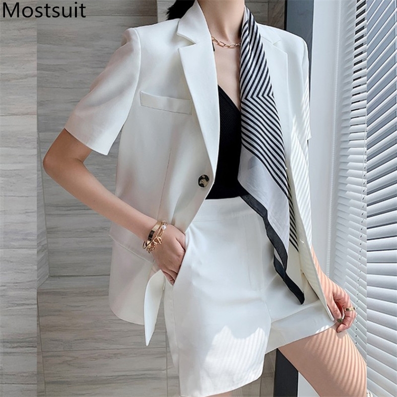 Summer Office Korean Two Piece Suit Sets Women Short Sleeve Tops + Shorts Outfits Ol Style Elegant Casual 2 210518, Green
Summer Office Korean Two Piece Suit Sets Women Short Sleeve Tops + Shorts Outfits Ol Style Elegant Casual 2 210518, Green