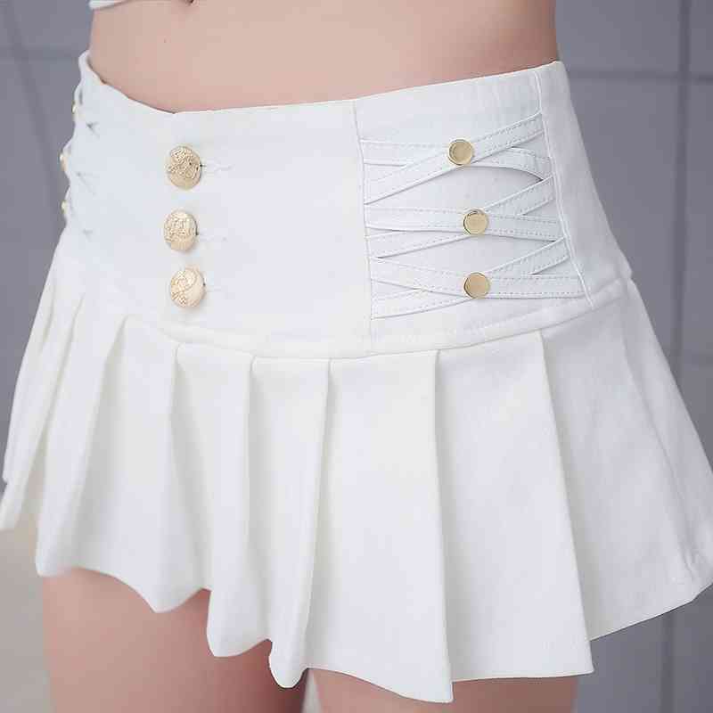 Black White Pencil Pleated Micro Mini Skirts Womens summer Fashion Bohemian Night Club Sexy Women Short Skirt Faldas Mujer 210611