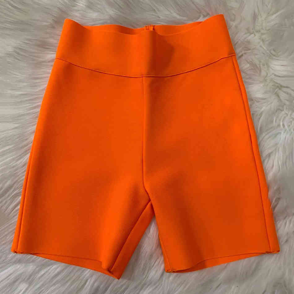 Free Casual Sports Bandage Shorts Women'S Solid Color Red Gray White Tight Elastic 210524