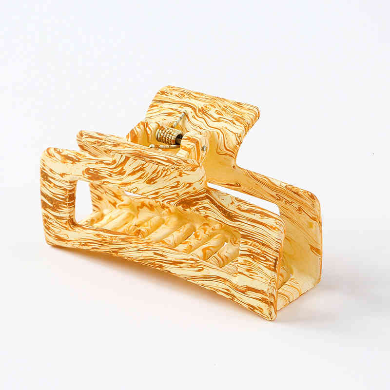 Hair Accessories Rectangular Hollow Out Grab Clip Large East Gate Hairpin Elegant at the Back of Head