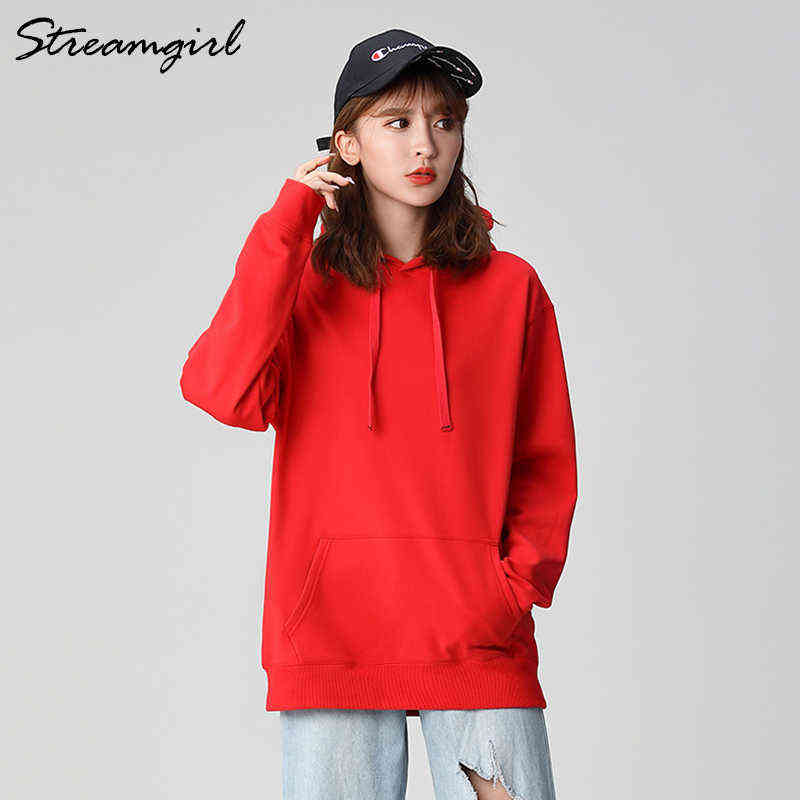 Women's Sweatshirt Cotton Oversized Hoodies And Sweatshirts Oversize Pink Sweatshirt With Hood Yellow Cotton Hoodies Women 211108