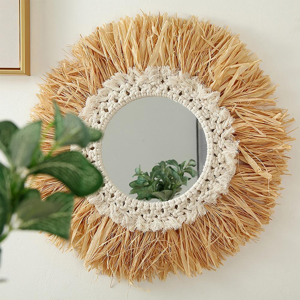 Boho Raffia Cotton Rope Makeup Mirror Home Decor Wall Hanging For Living Room Decoration Bedroom Baby Nursery Gift
Boho Raffia Cotton Rope Makeup Mirror Home Decor Wall Hanging For Living Room Decoration Bedroom Baby Nursery Gift