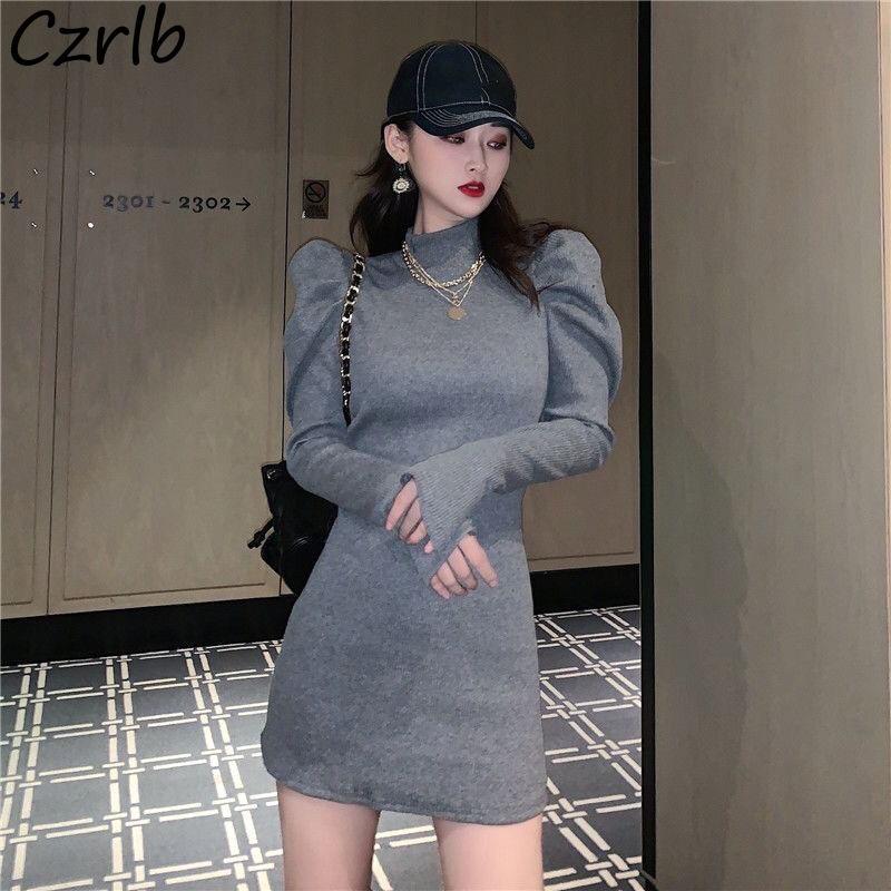 Casual Dresses Women Knitting Solid Skinny Sexy Club Stretchy Puff Sleeve High Street Stylish Fashion Spring Fall Mini Vestidos Korean, Black;gray
Casual Dresses Women Knitting Solid Skinny Sexy Club Stretchy Puff Sleeve High Street Stylish Fashion Spring Fall Mini Vestidos Korean, Black;gray