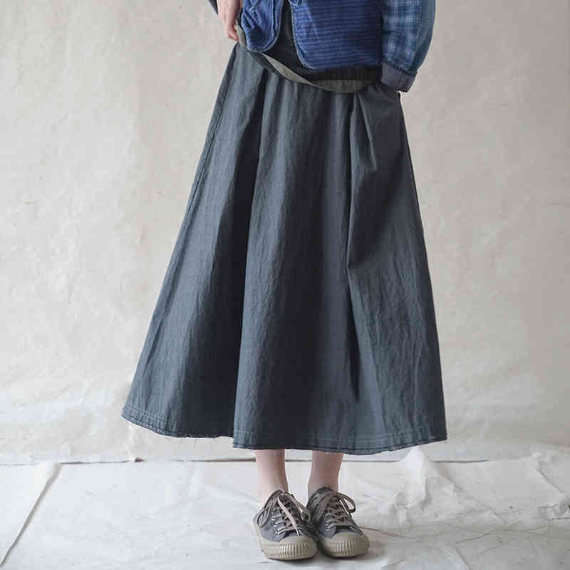 Johnature Women Vintage A-Line Skirts Cotton Solid Color Summer Elastic Waist Original Female Clothes Loose Skirts 210521, Gray
Johnature Women Vintage A-Line Skirts Cotton Solid Color Summer Elastic Waist Original Female Clothes Loose Skirts 210521, Gray