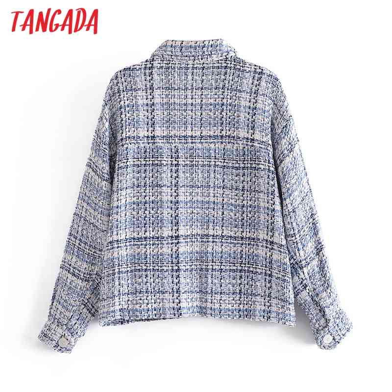 Women's Tweed Oversized Jacket Spring Fashion Suit 2 Piece Set Coat and Shorts 3H218 210416