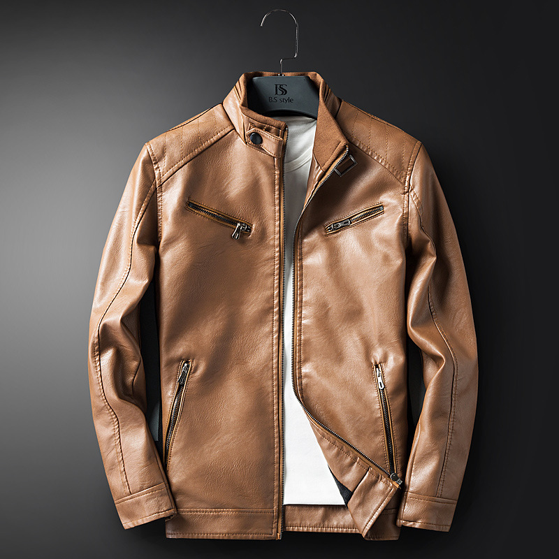 Autumn and Winter Men Plus Velvet Warm Leather Jacket Casual Fashion Coat Leather Jacket, Black
Autumn and Winter Men Plus Velvet Warm Leather Jacket Casual Fashion Coat Leather Jacket, Black
