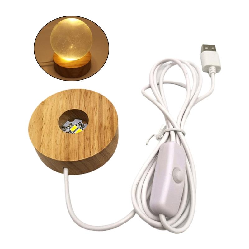Night Lights Round Wooden 3D Light Base Holder LED Display Stand For Crystals Glass Ball Illumination Lighting Accessories P9JE
Night Lights Round Wooden 3D Light Base Holder LED Display Stand For Crystals Glass Ball Illumination Lighting Accessories P9JE