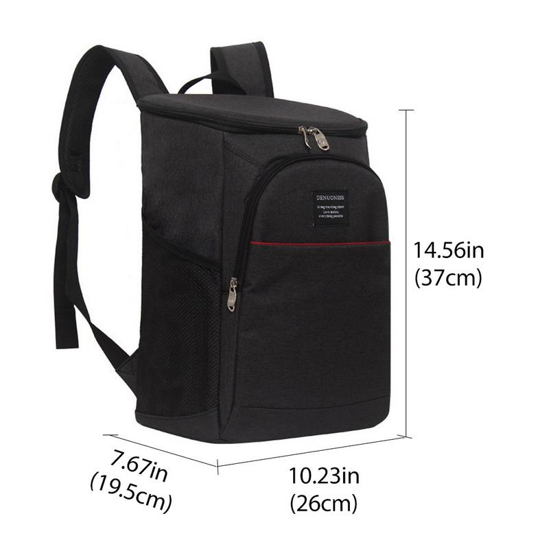 Outdoor Bags 18L Thermal Cooler Bag Waterproof Thickened Large Insulated Shoulder Picnic Backpack Double Deck Light Ice Pack