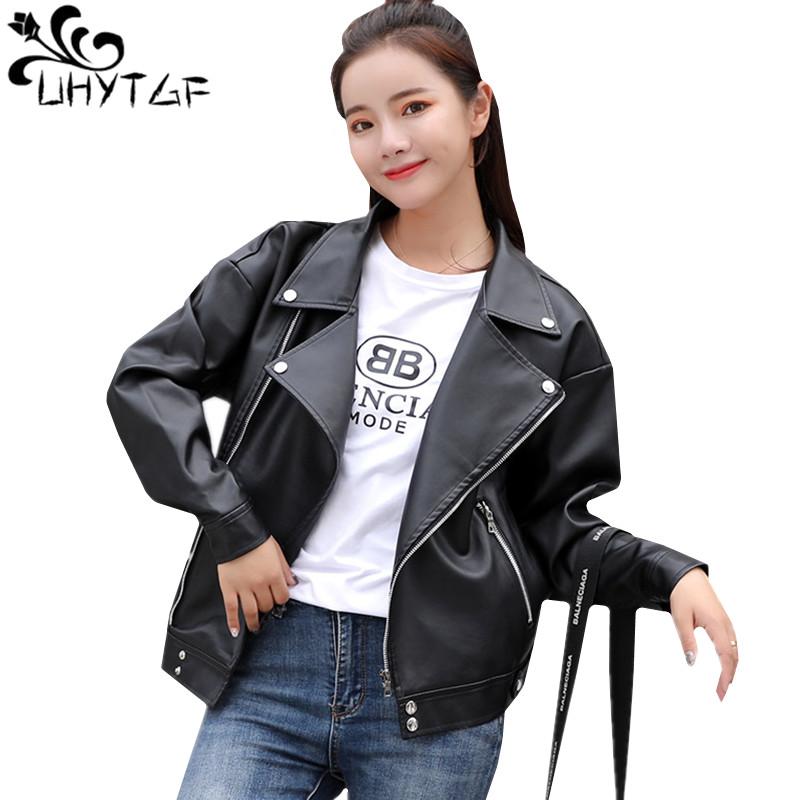 Women's Leather & Faux UHYTGF Jacket High Quality PU Spring Autumn Female Elegant Student Short Coat Plus Size Tops 312, Black
Women's Leather & Faux UHYTGF Jacket High Quality PU Spring Autumn Female Elegant Student Short Coat Plus Size Tops 312, Black