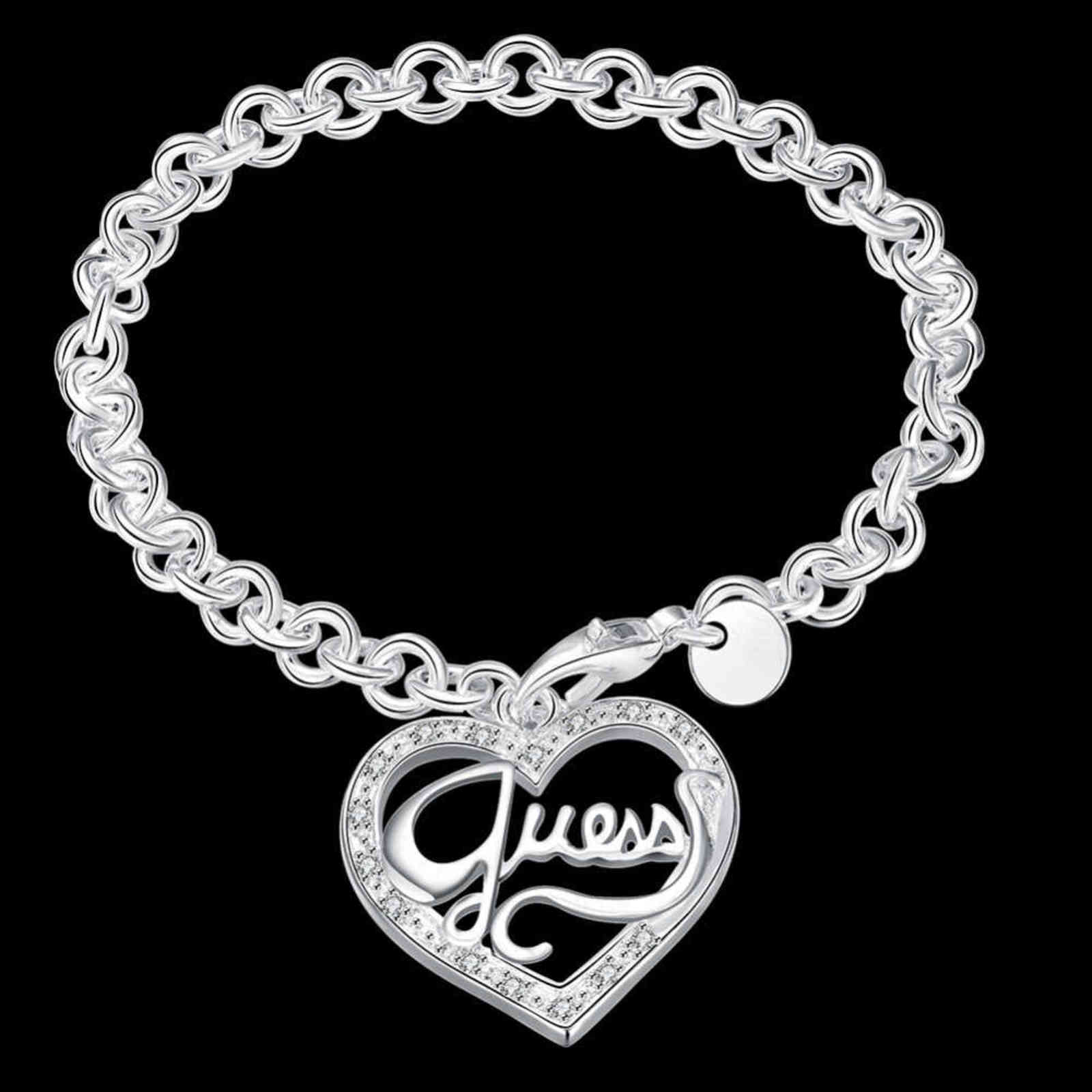 Fashion Valentine's Day Gift Silver Color Brand Bracelets Heart Hollow Out Bracelet for Women Jewelry Wholesale New
Fashion Valentine's Day Gift Silver Color Brand Bracelets Heart Hollow Out Bracelet for Women Jewelry Wholesale New