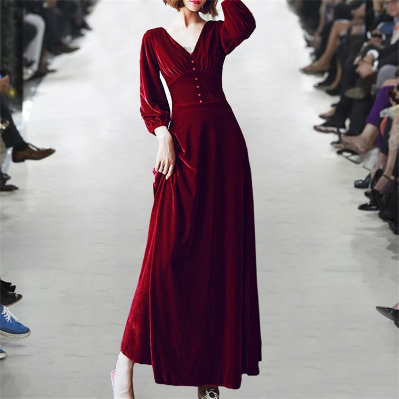 Autumn Winter Velvet Lantern Sleeve Sexy V-Neck Women Dress Elegant High Waist Ladies Formal Slim Big swing Dresses 210519, Picture color
Autumn Winter Velvet Lantern Sleeve Sexy V-Neck Women Dress Elegant High Waist Ladies Formal Slim Big swing Dresses 210519, Picture color